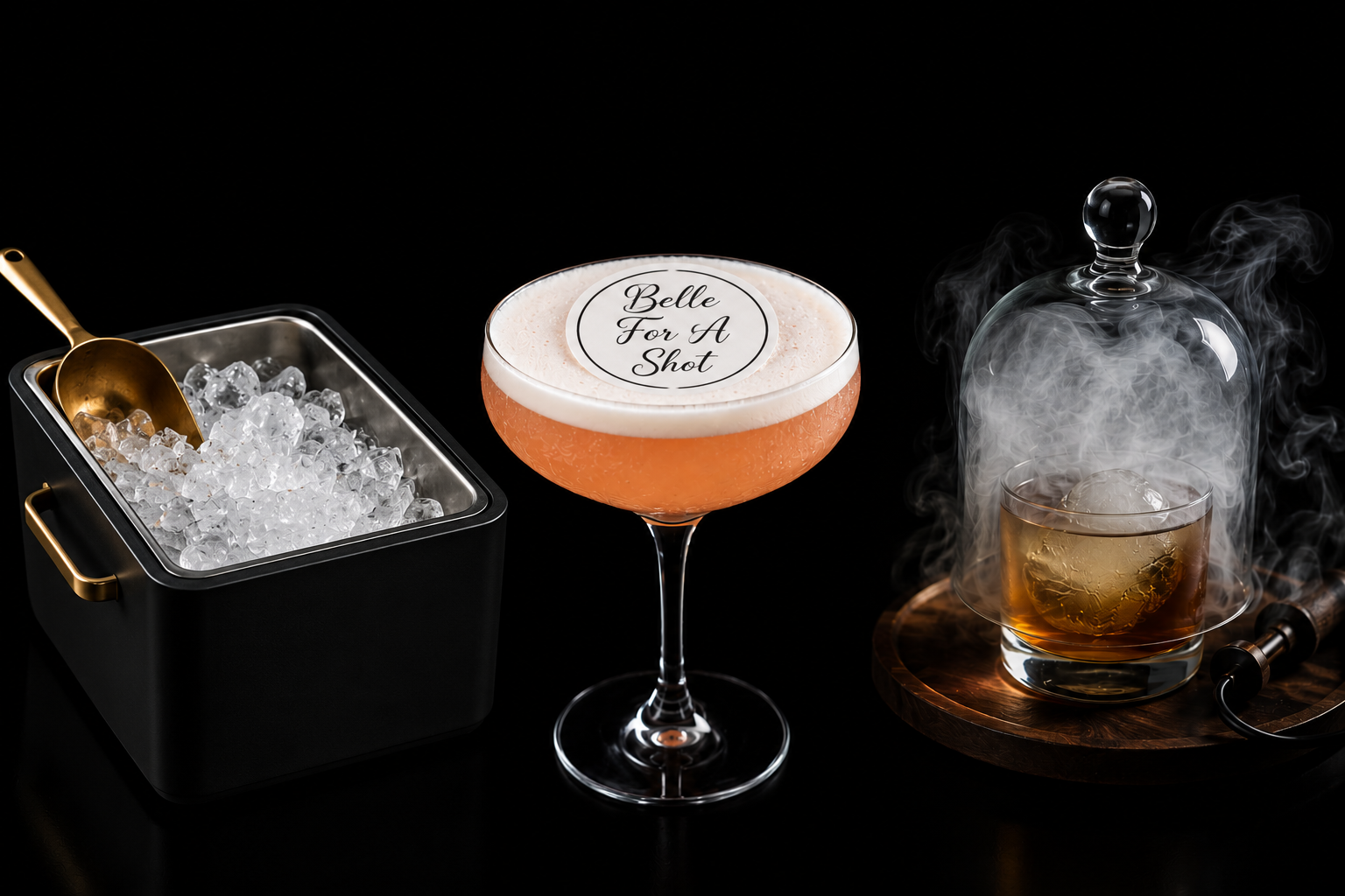 Premium glassware and garnishes